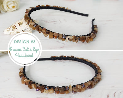 Brown gemstone headpiece, Jeweled headbands for women, Handmade bead crown, Crystal hair jewelry, Bohol wedding tiara, Halloween hair piece