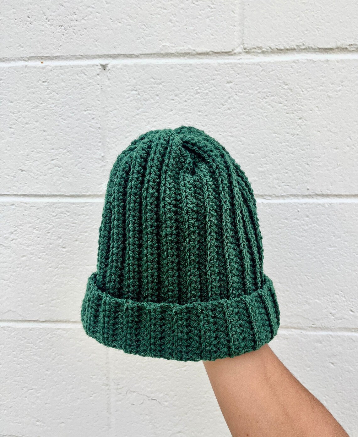 Green Crochet Beanie