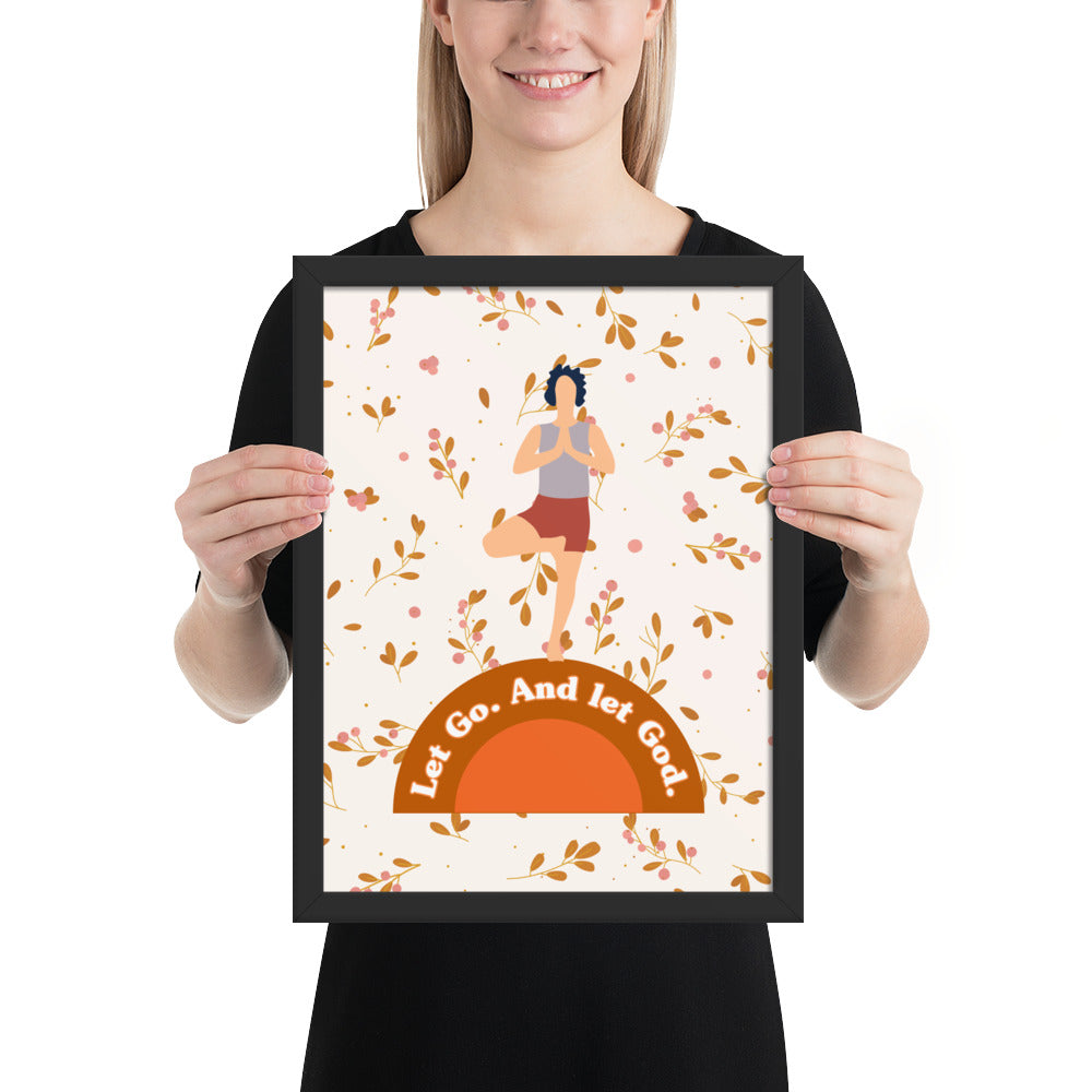 Framed poster with a quote