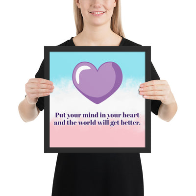 Framed poster with a quote