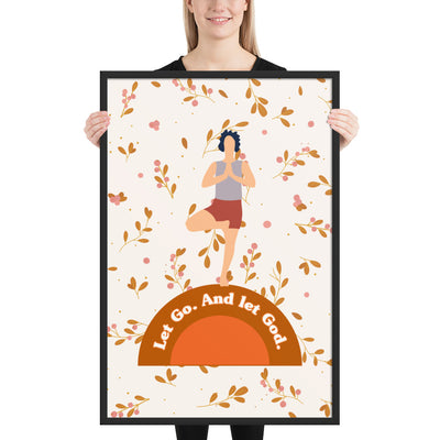 Framed poster with a quote