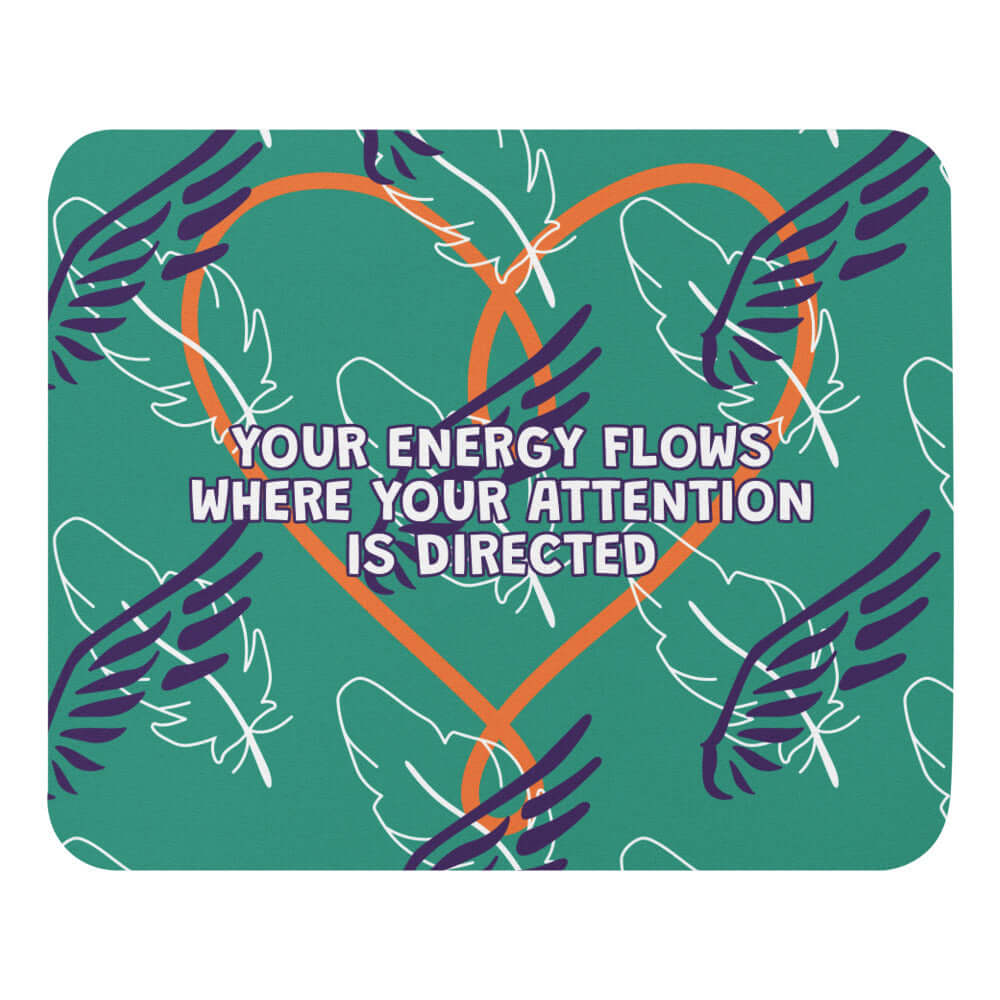 Angels' wings mouse pad with a quote