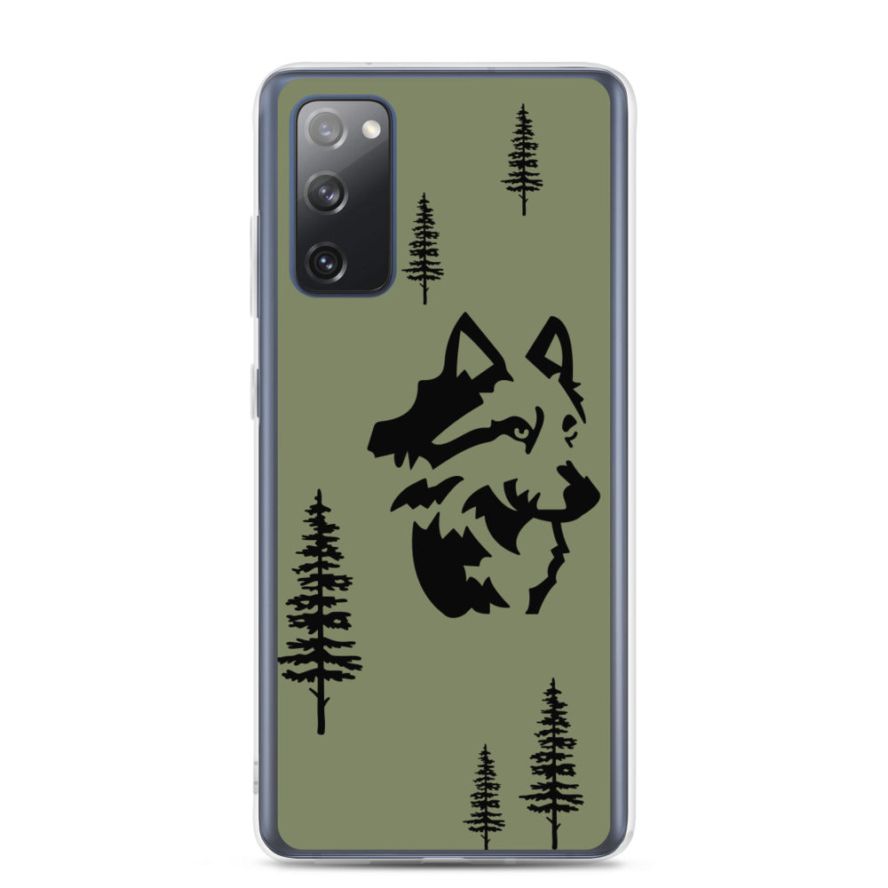 Wolf Samsung phone case with solid polycarbonate