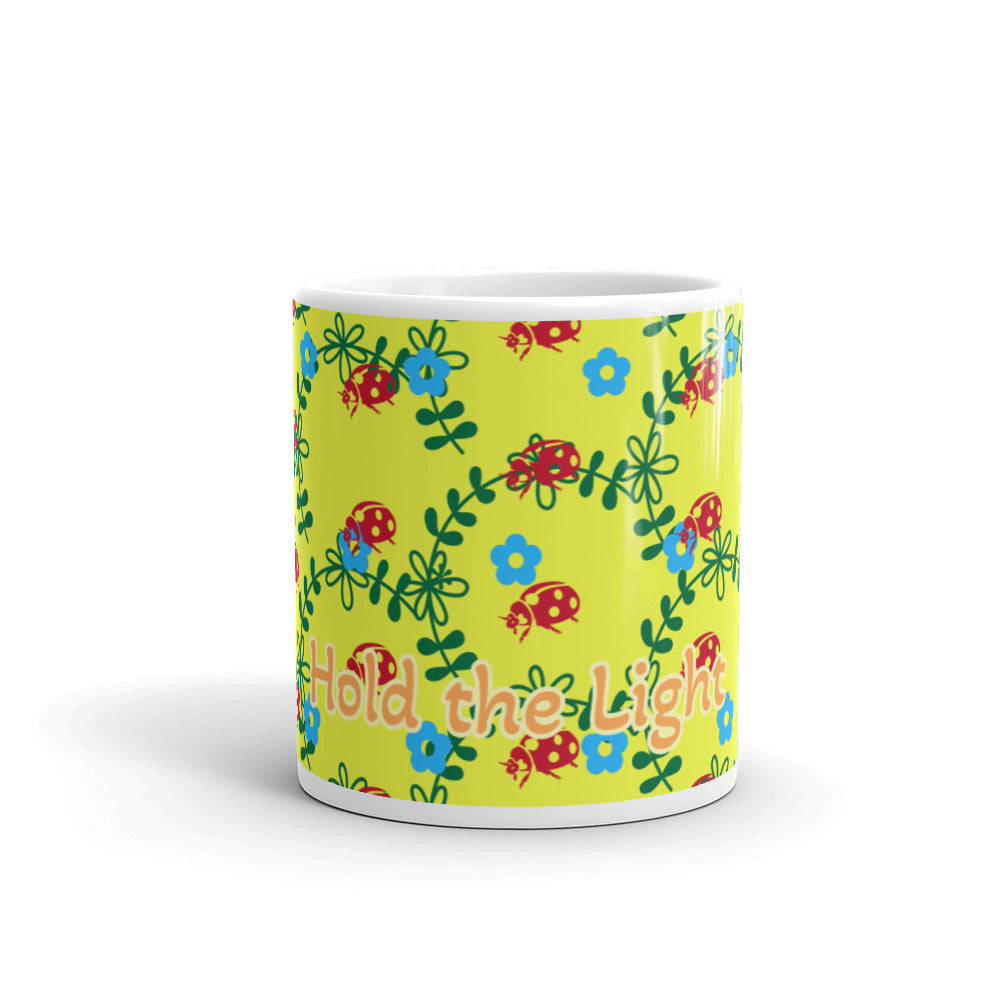 Floral design glossy mug