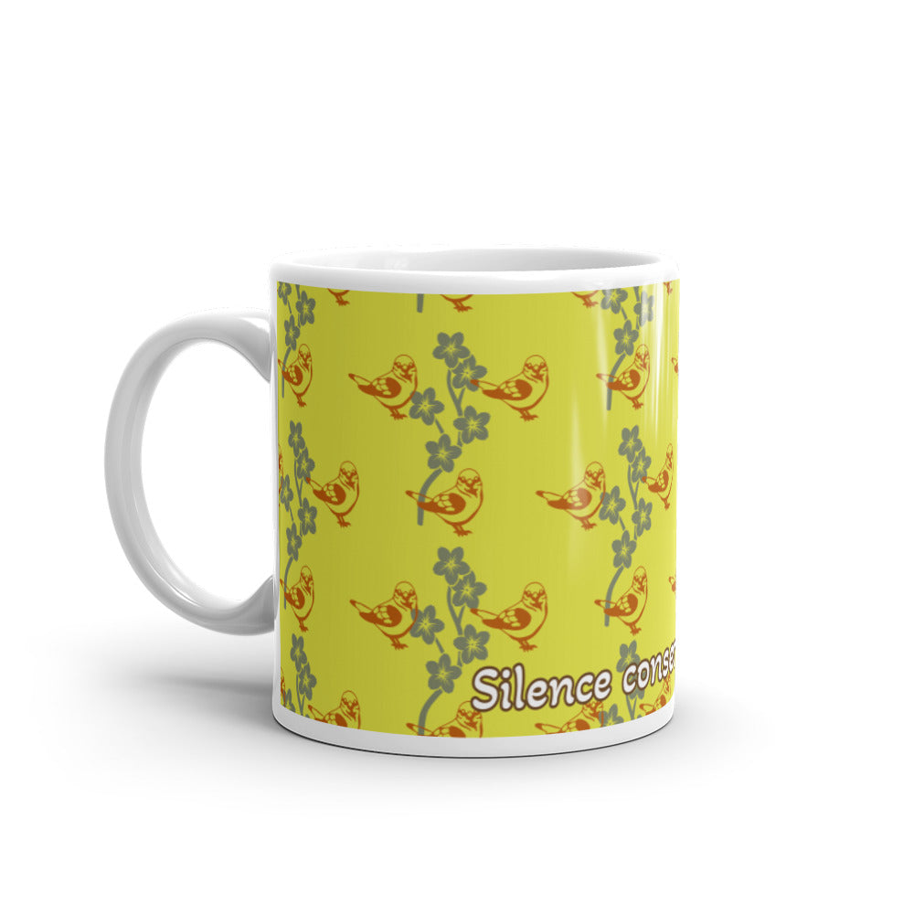 Floral design glossy mug