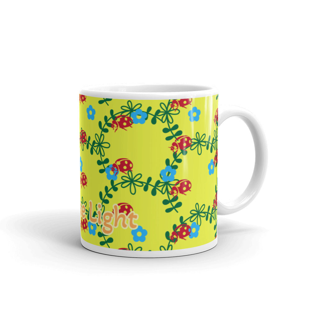 Floral design glossy mug