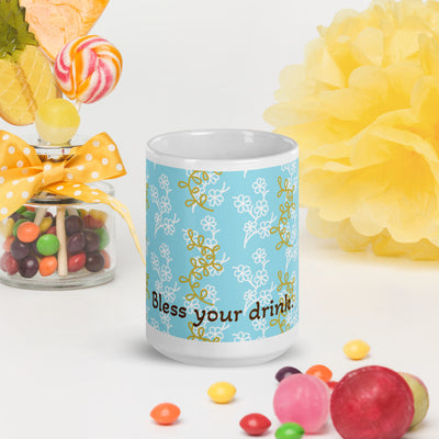 Floral design glossy mug