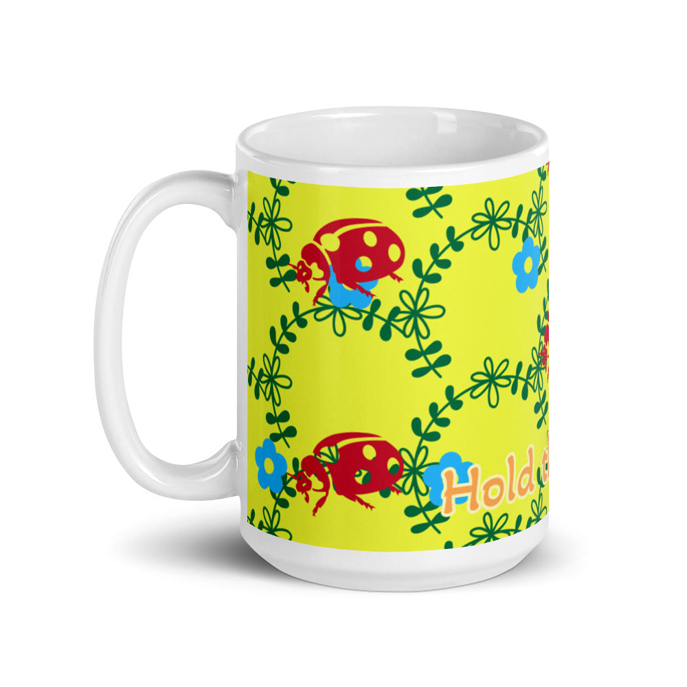 Floral design glossy mug