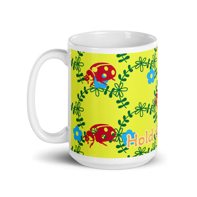Floral design glossy mug