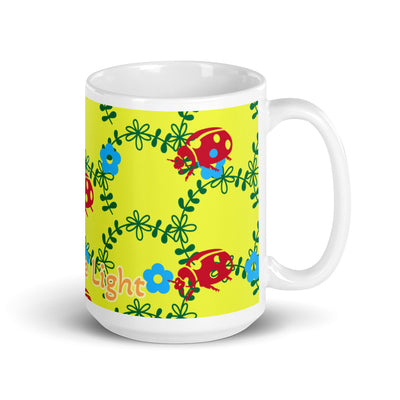 Floral design glossy mug